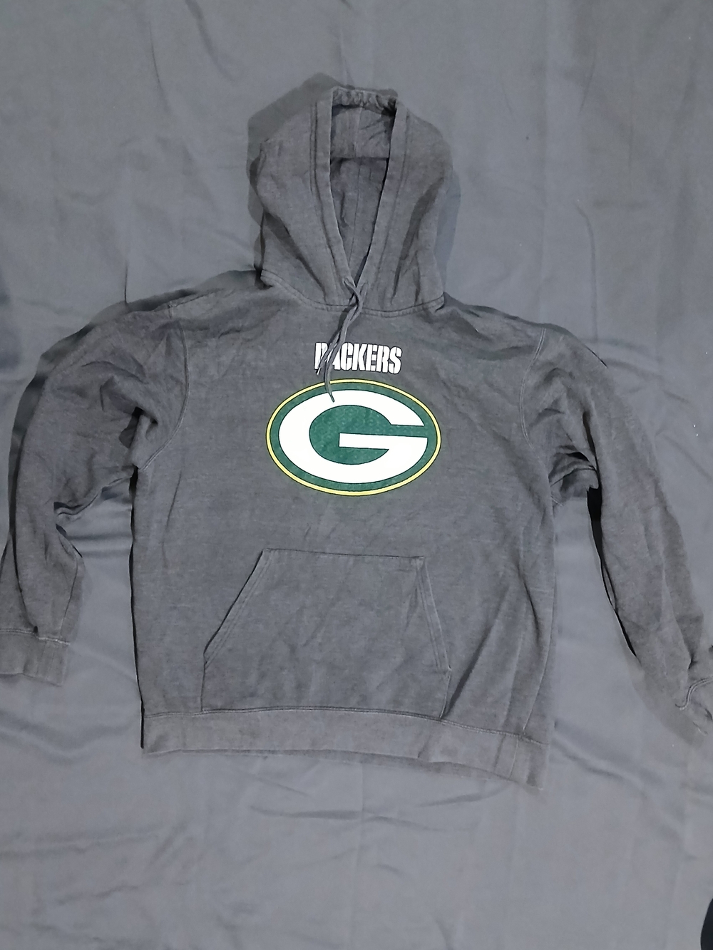 Majestic Green Bay Packers Gray and Green Crewneck Hoodie